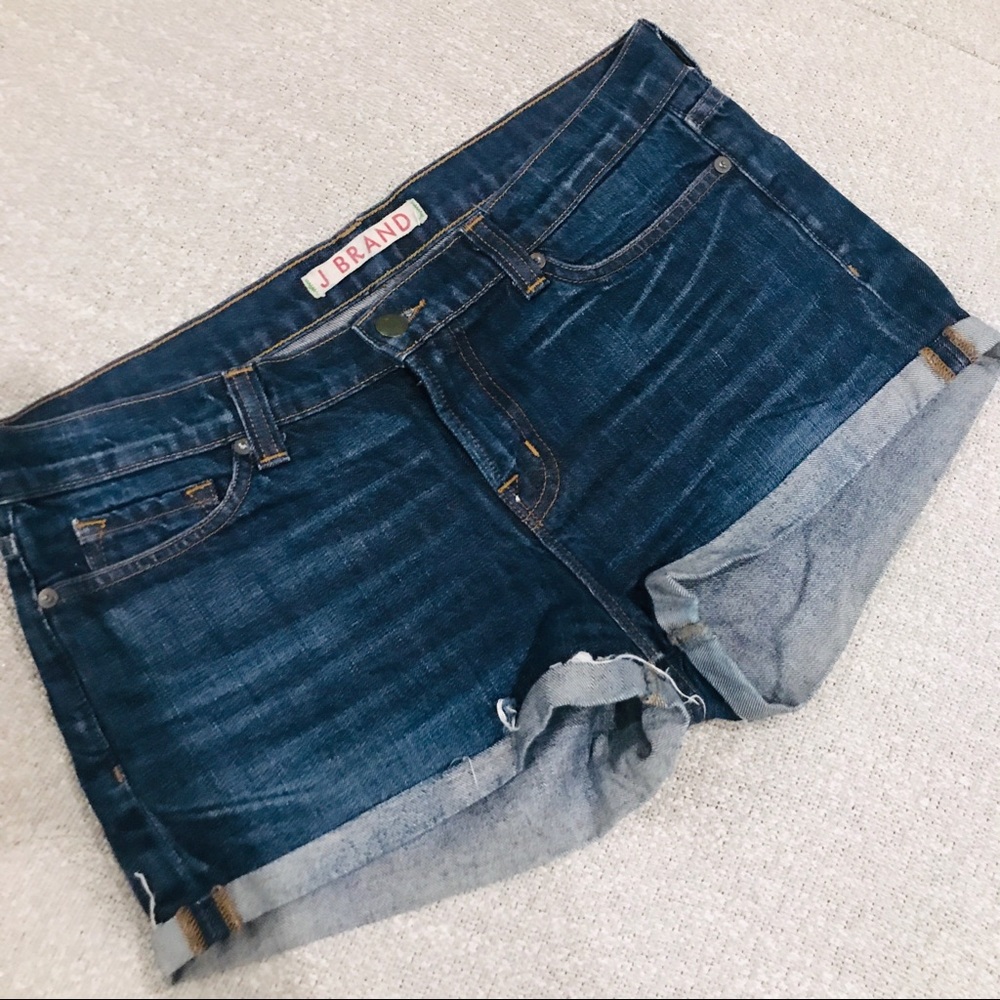 J Brand Cuffed Denim Shorts - Size 28